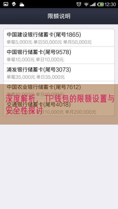 深度解析，TP钱包的限额设置与安全性探讨
