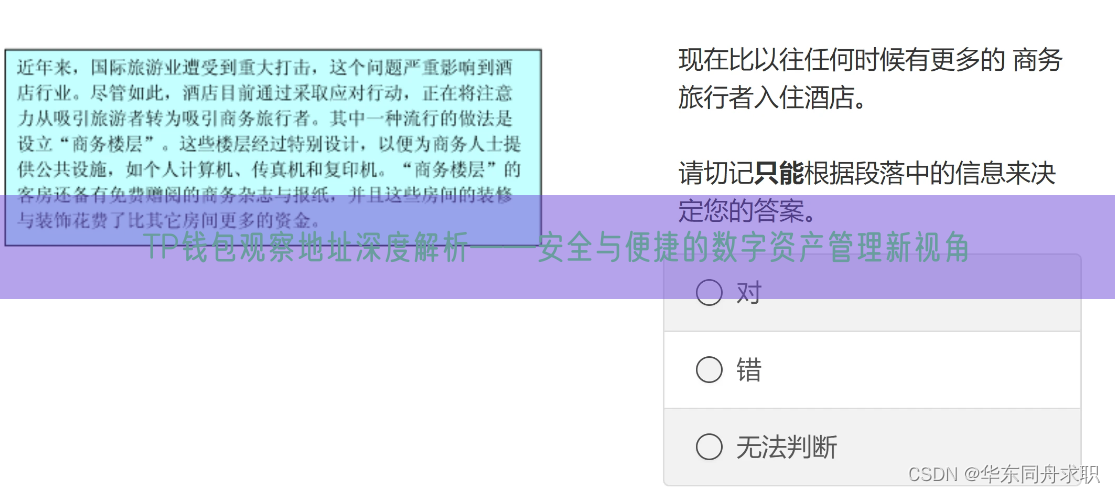 TP钱包观察地址深度解析——安全与便捷的数字资产管理新视角