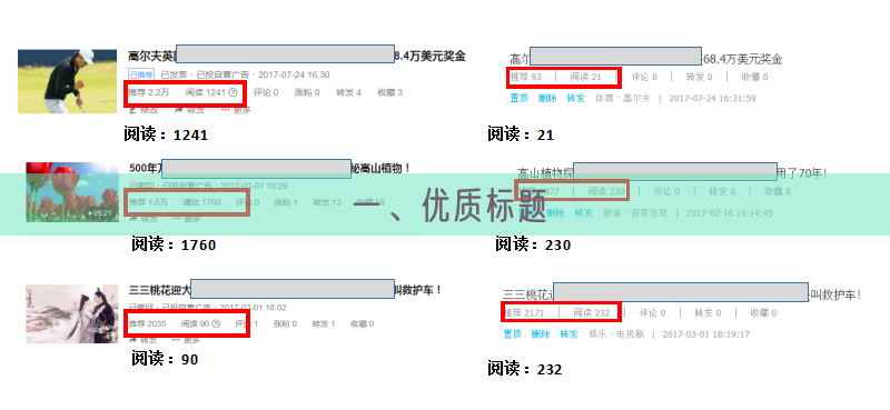 一、优质标题